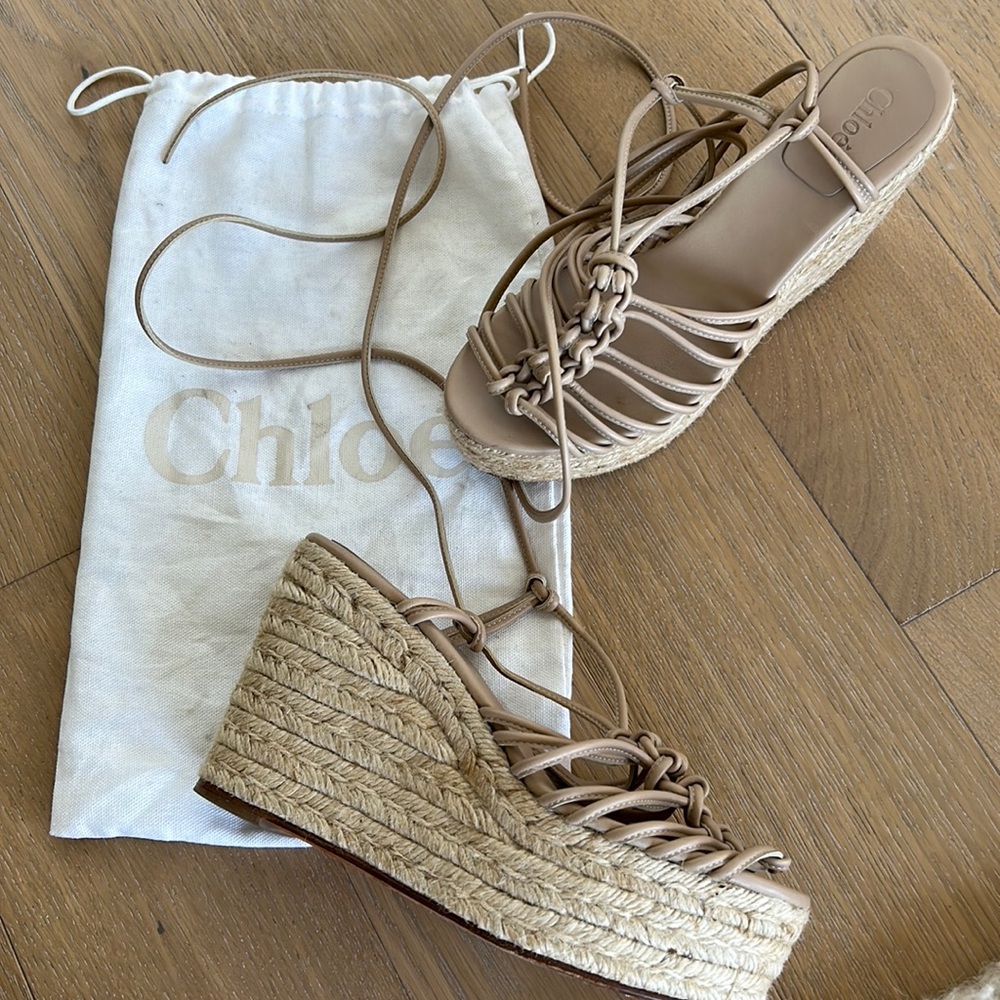 Chloe Lace Up Wedges